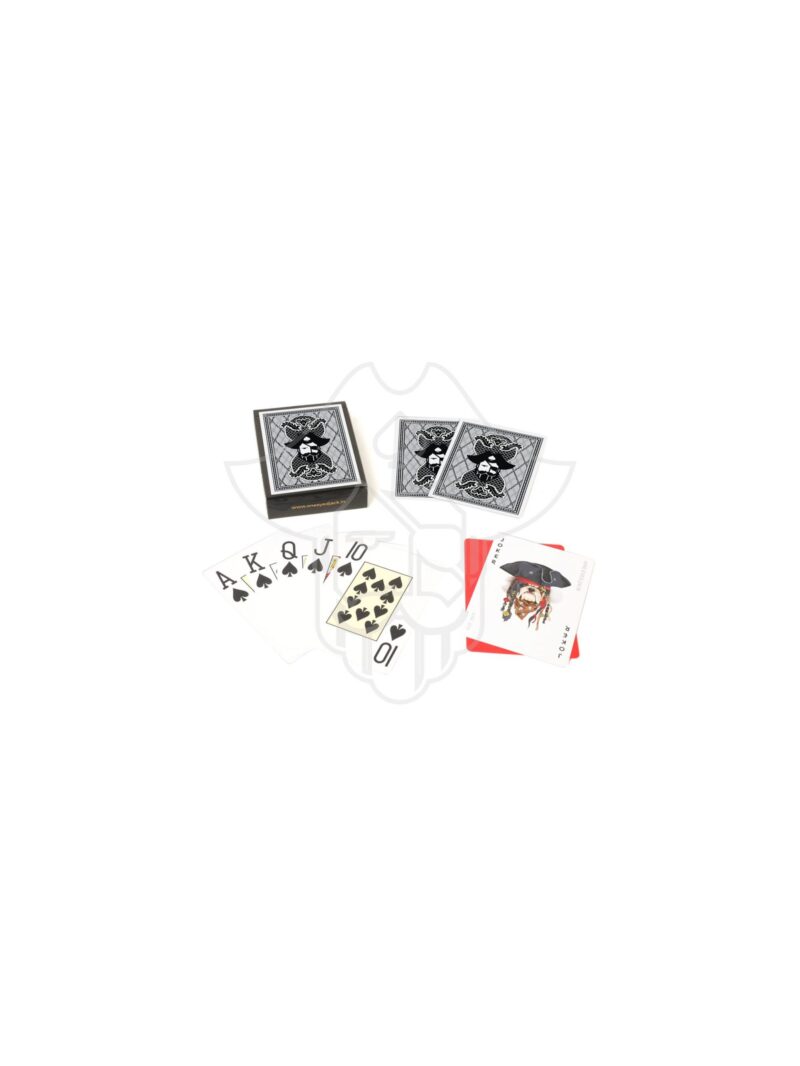 One Eyed Jack Grey Premium Plastic Playing Cards (Set of 3)