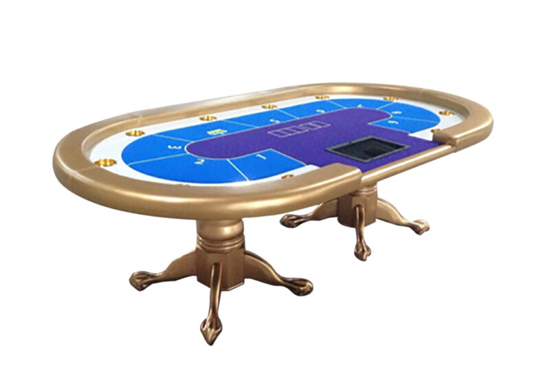 One Eyed Jack Gold Ribbon Poker Table