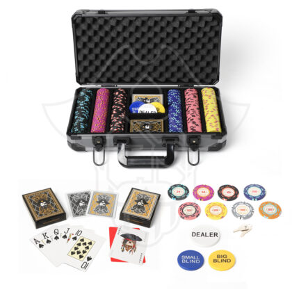 Helmsman Grey Casino Royale Clay 300 Poker Chips Set