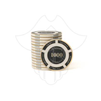 One Eyed Jack Striker Ceramic Poker Chips 1000 Denomination