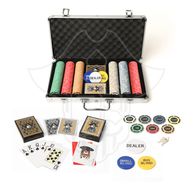 Tyburn Saint Aluminium One Eyed Jack Striker Ceramic 300 Poker Chips Set,