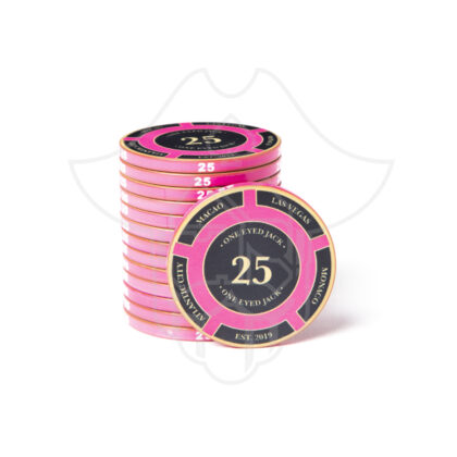 One Eyed Jack Striker Ceramic Poker Chips 25 Denomination (Set Of 25)
